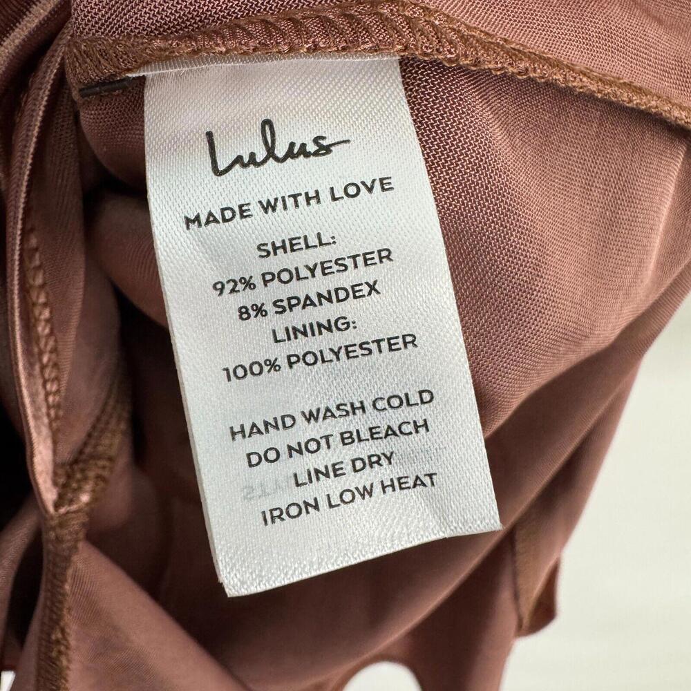 Lulus Women’s Size Small Mauve Pink Forever Your Girl Satin Bodycon Mini Dress - Picture 5 of 9